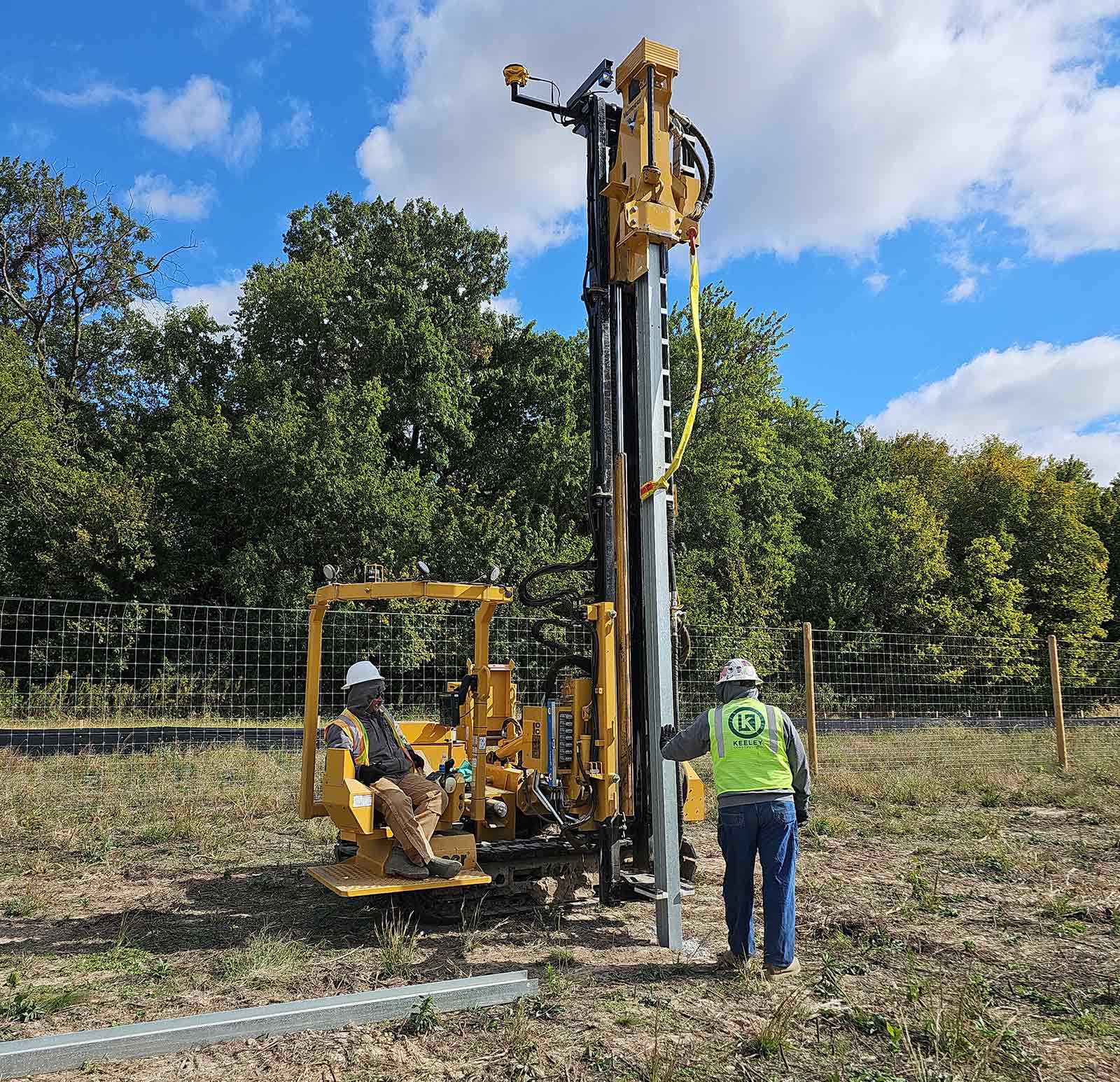 view eleven of solar pile driving machine