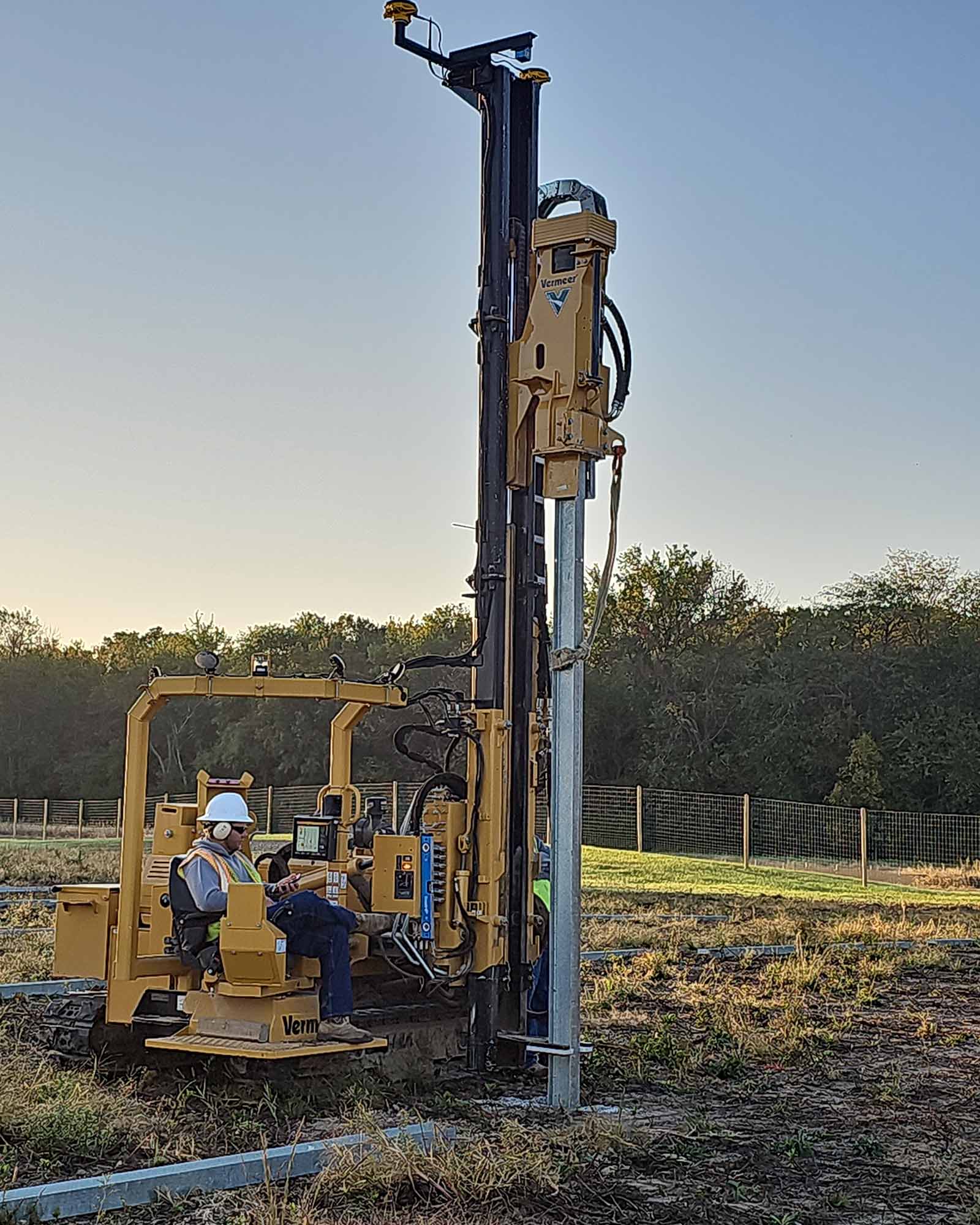 view eight of solar pile driving machine